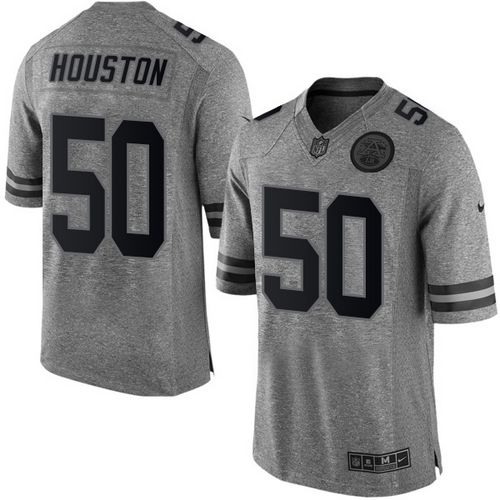 Nike Chiefs #50 Justin Houston Gray Men's Stitched NFL Limited Gridiron Gray Jersey - Click Image to Close